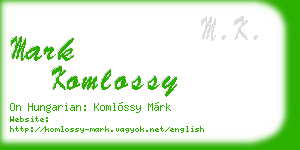 mark komlossy business card