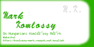 mark komlossy business card